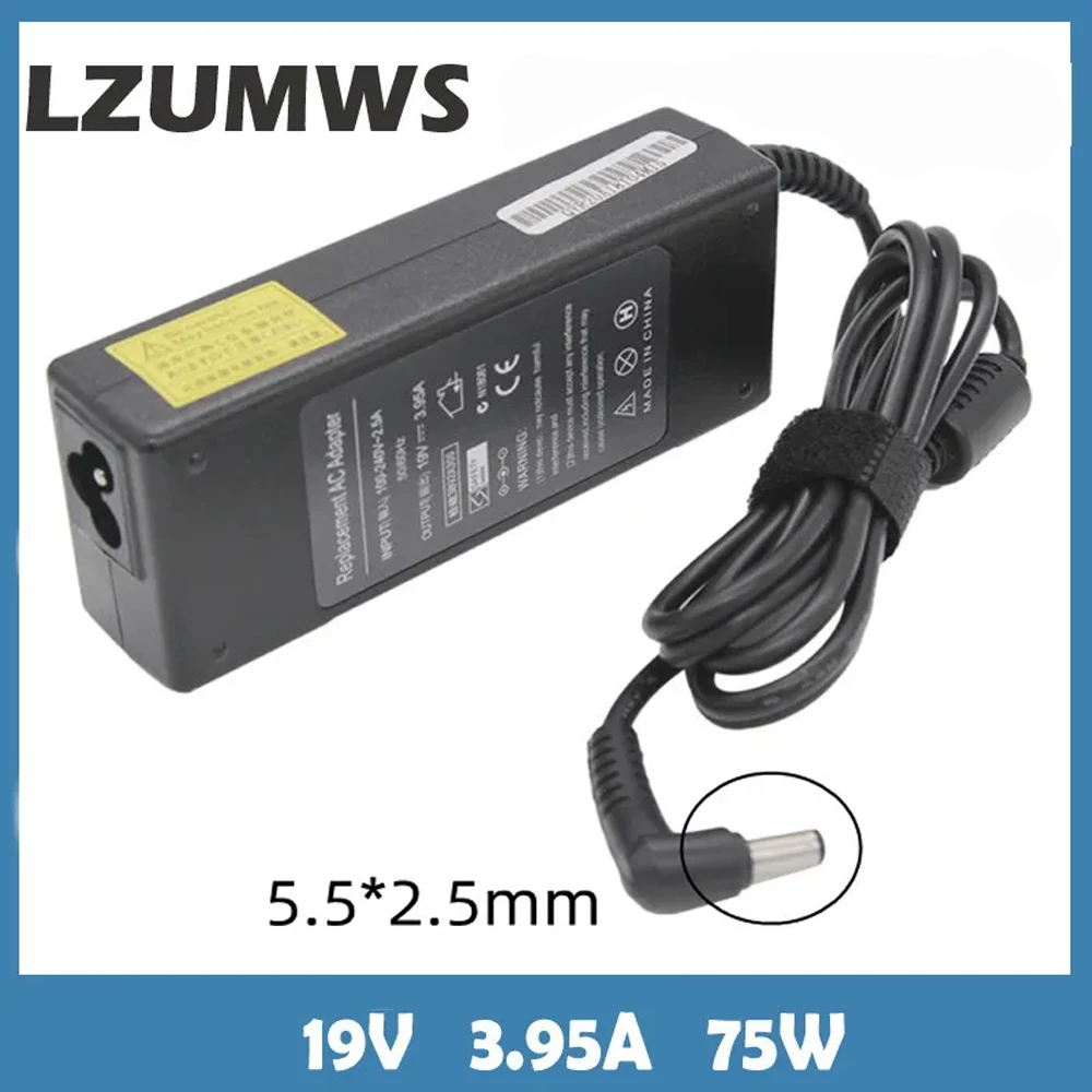 19V 3.95A 75W 5.5*2.5MM AC Notebook Charger Adapter For Toshiba C50 C55 L300  L355 L500 S50 S55 Laptop Universal Power Supplies