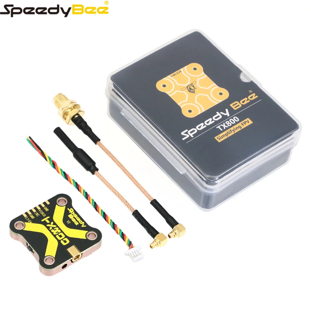 

SpeedyBee TX800 VTX 5.8G 48CH PitMode 25mW/200mW/400mW/800mW Output Long Range Transmitter Tramp Support For RC FPV Drone Parts