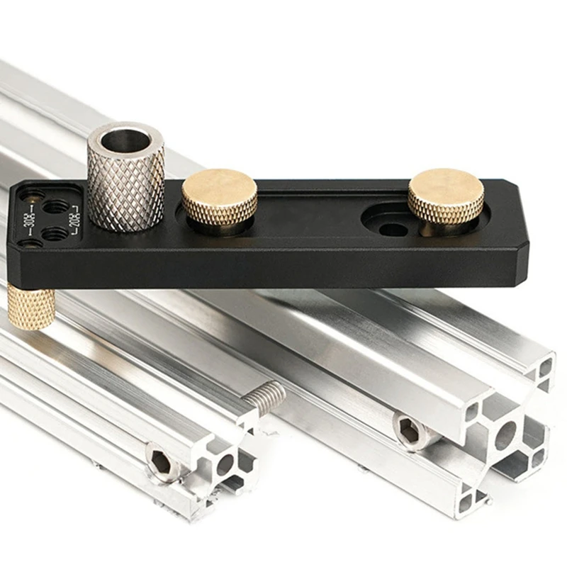 ABPQ-Track Drill Guide With Sliders Countersunk Step Drill Guide Punch Connection Tool Hole Punching Guide Tools Punch Aid