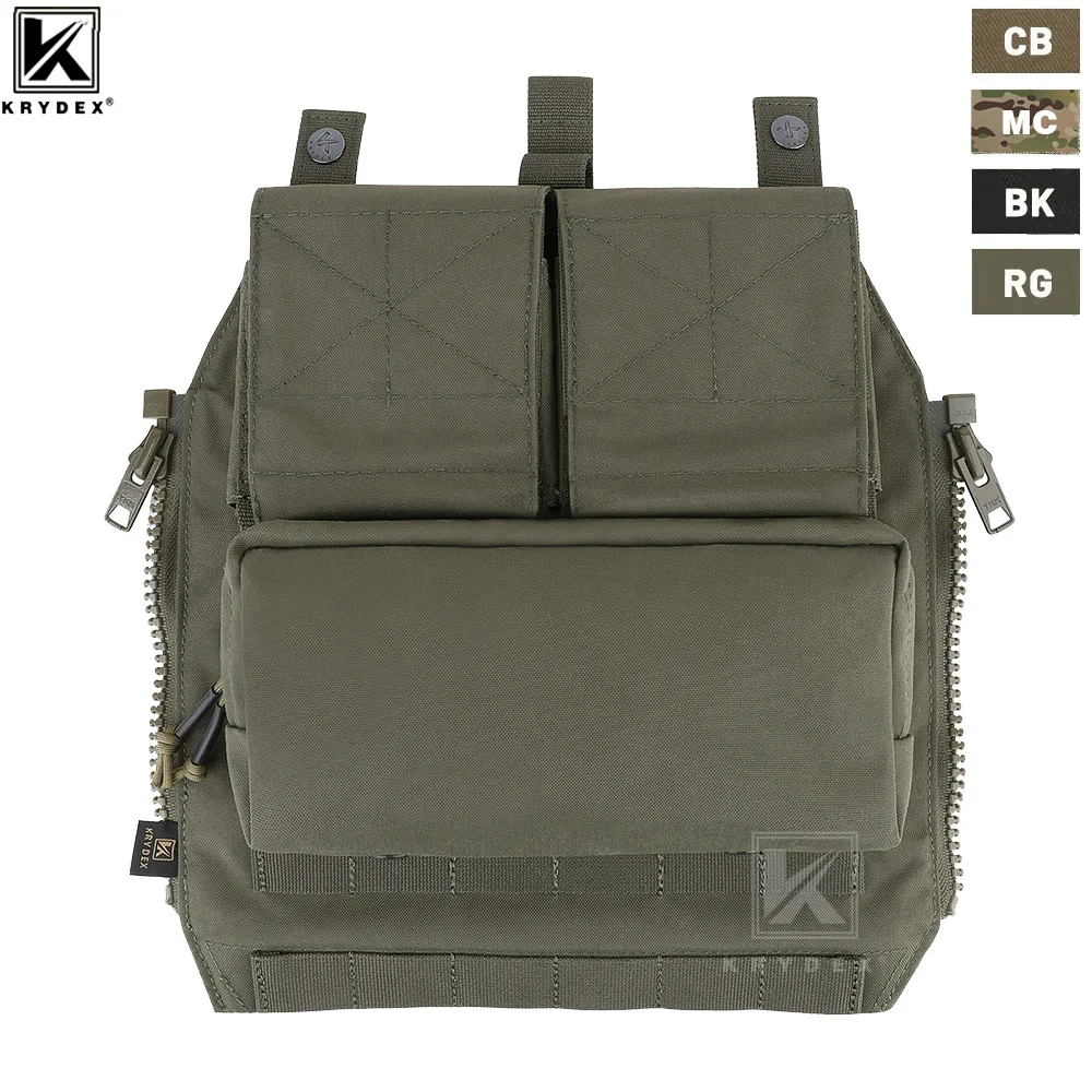 KRYDEX Tactical Zip-on Bag Panel Backpack For CPC NCPC AVS JPC 2.0 Plate Carrier Vest Airsoft Combat Hunting Accessories Bag