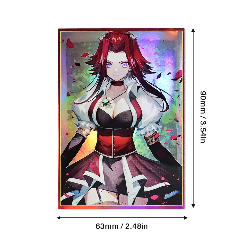 50PCS 63X90mm Akiza Izinski Foil Anime Card Sleeves Board Game Toploading Trading Card Protector for YGO Cards