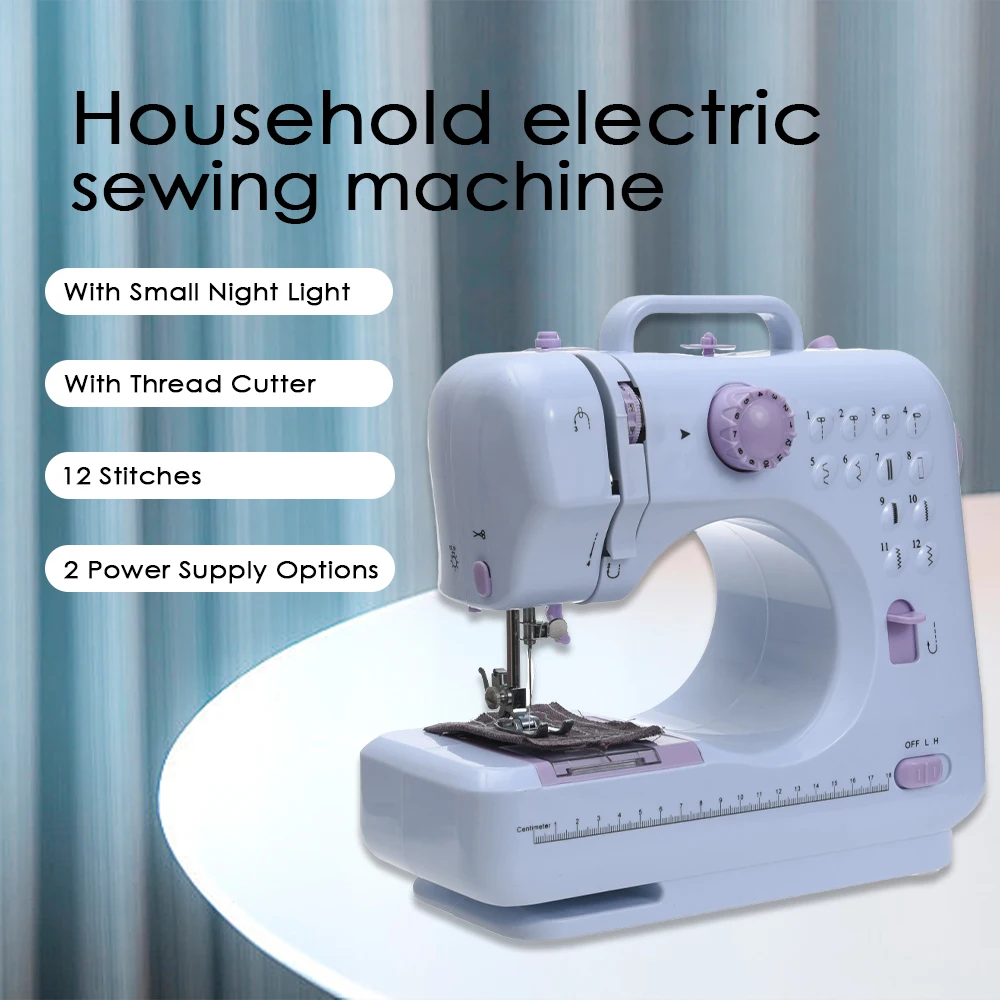 

Inne New Portable Electric Sewing Machine Pro With 12 Stitches Patterns Multifunctional Home Sewing Machine Parents Sewing Tools