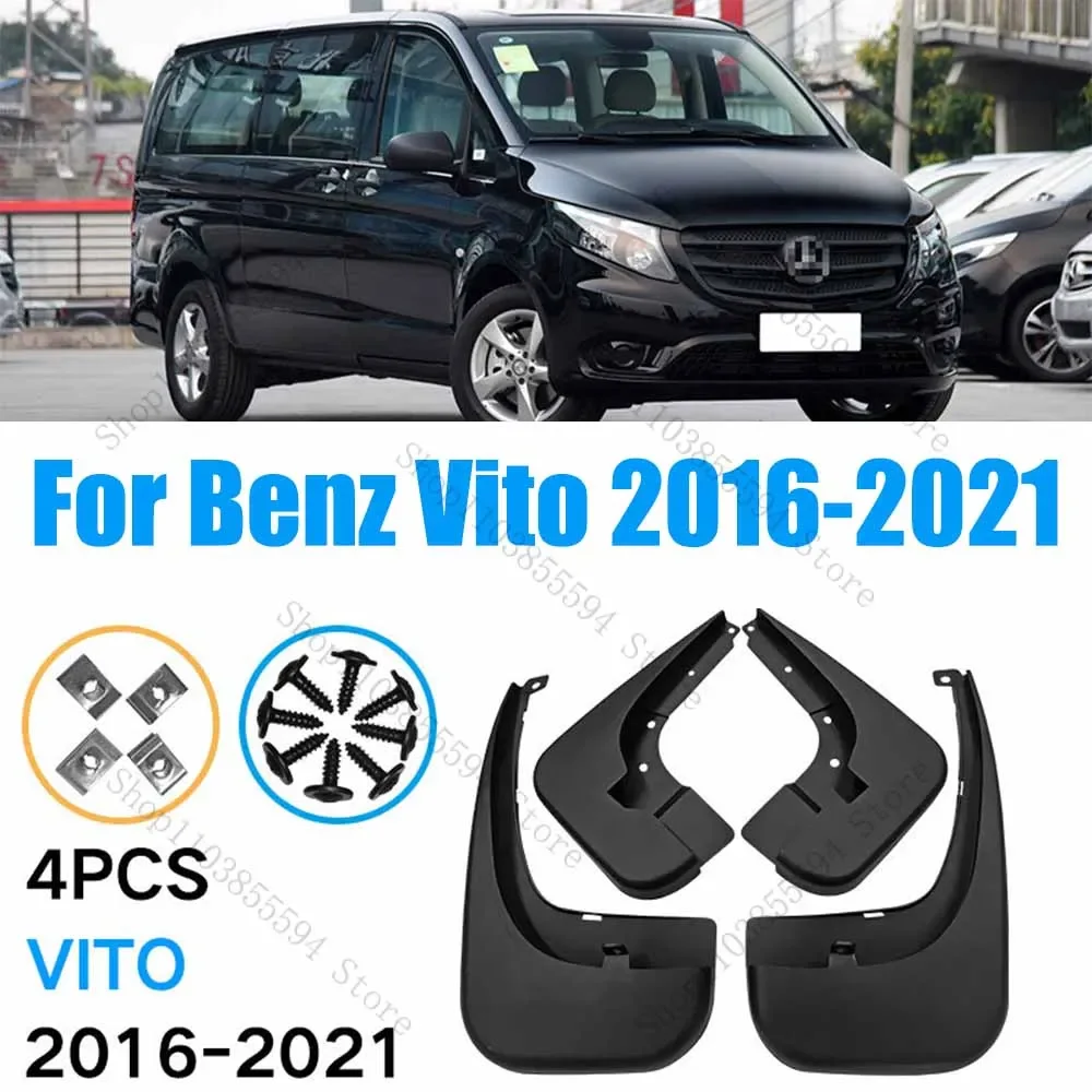 

Front Rear Mudflaps For Benz Vito 2016-2021 Splash Guards Mud Flap Mudguards Fender Accessories 4pcs