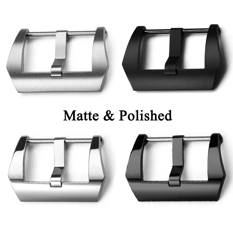 18mm 20mm 22mm 24mm 26mm 316L Stainless Steel Watch Buckle for Panerai for PAM Pin Buckle Matte Polished Metal Clasp Accessoies