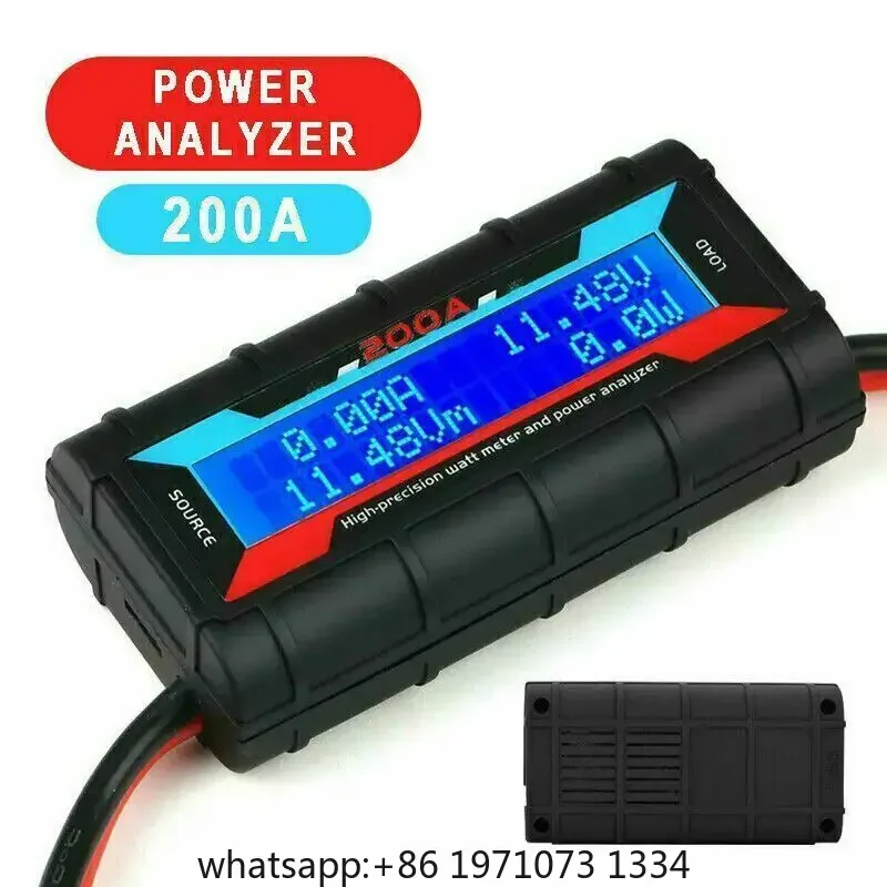 200A LCD Digital High-precision Amp Watt Meter RC Battery Solar Power Analyser'