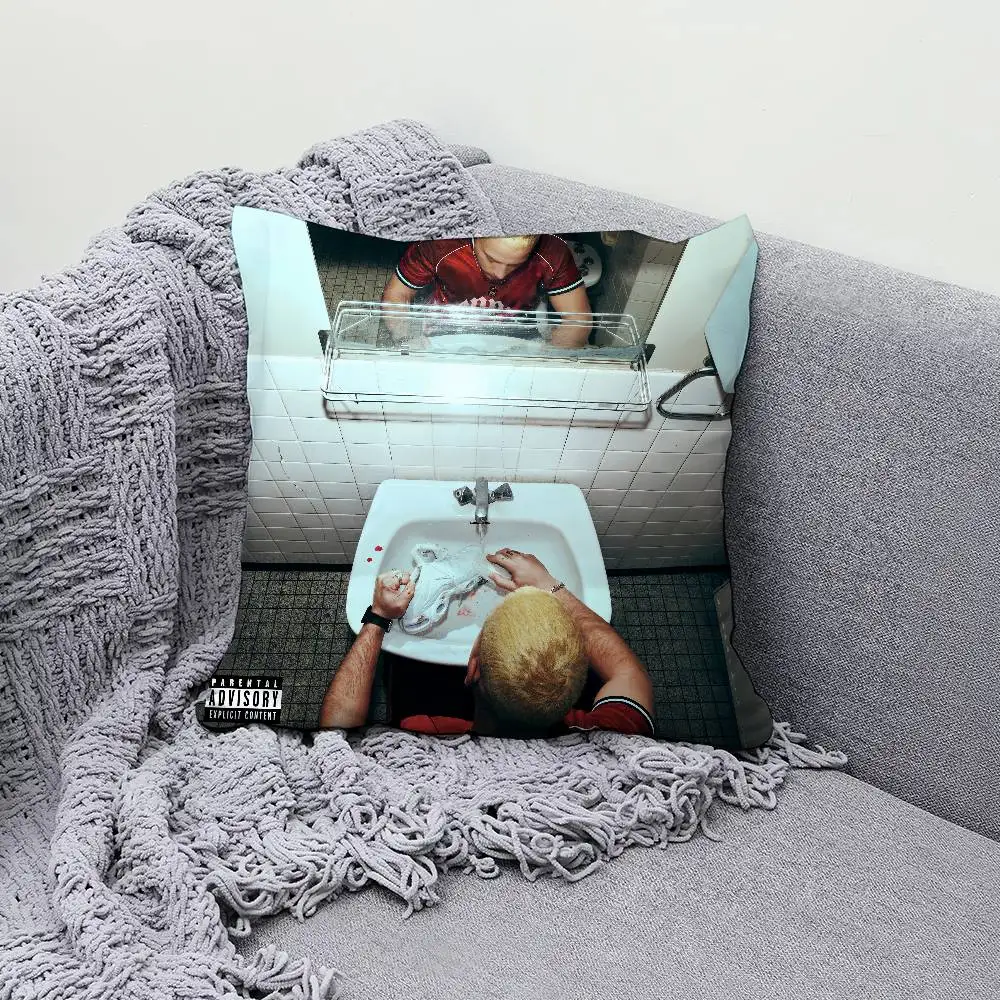 

Rapper P-PLK Grand Garcon 30x30cm 45x45cm Pillow Case Decor Protective Covers Comfortable Soft For Sofa Living Room Home Office