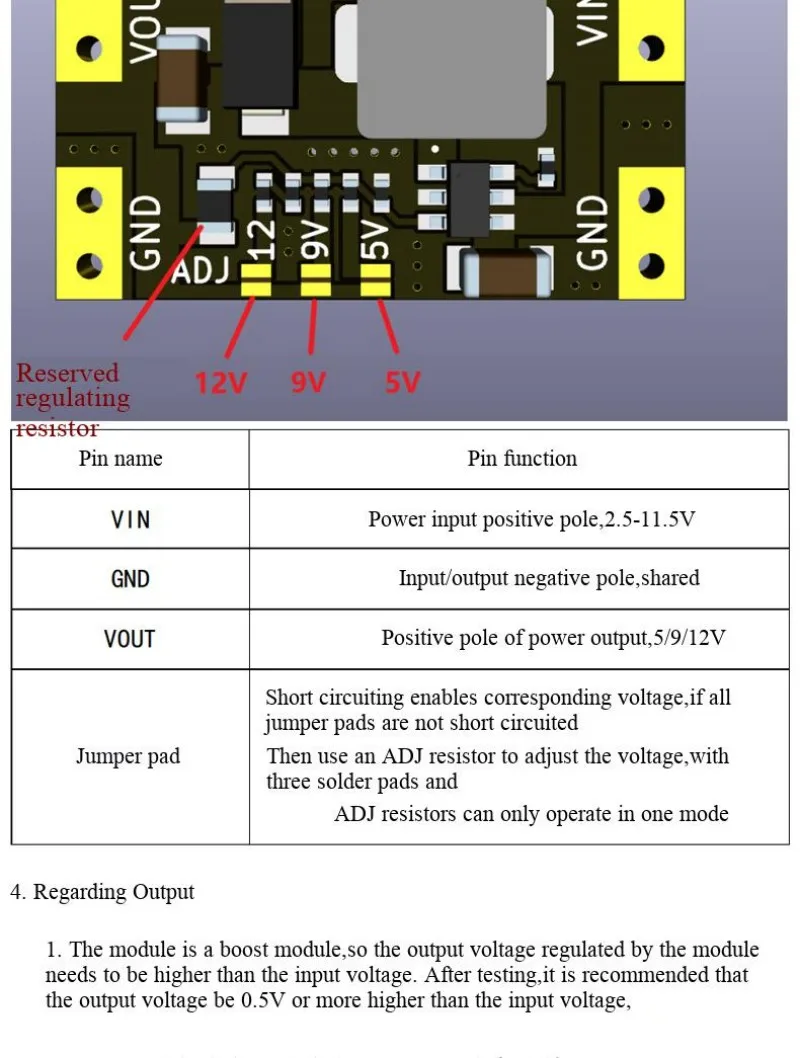 XL3608-5/9/12V 2A Strom Mini-Boost-Board DC-DC Schaltnetzteilmodul – Detail 5