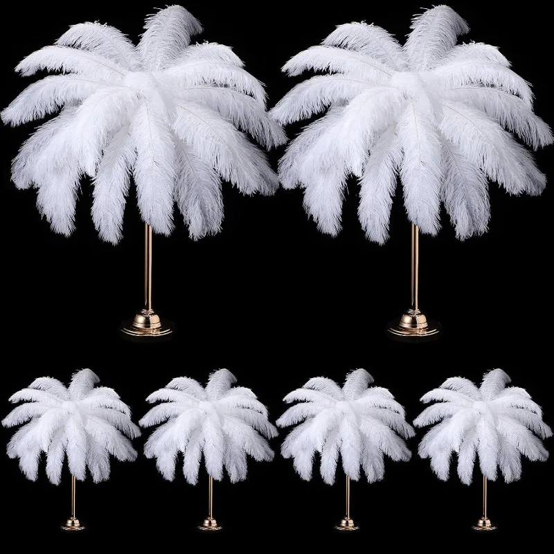 180 قطعة ريش النعام الطبيعي 14-16 بوصة شجرة عيد الميلاد الديكور الريش السائبة للحرف اليدوية ريش كبير لحفل الزفاف P
