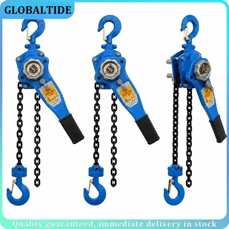 Lever Hoist 2T Hand Hoist Ring Chain Wire Puller Lifting Hoist Portable Lever Block Inverted Chain Tightener Traction Crane