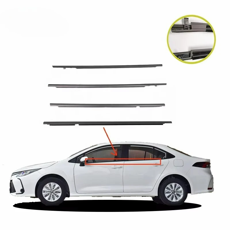 75740-12160 Auto Parts New Rear Left Door Weatherstrip Belt Seal Window Moulding Trim 1974-1981 for Toyota COROLLA/TRUENO