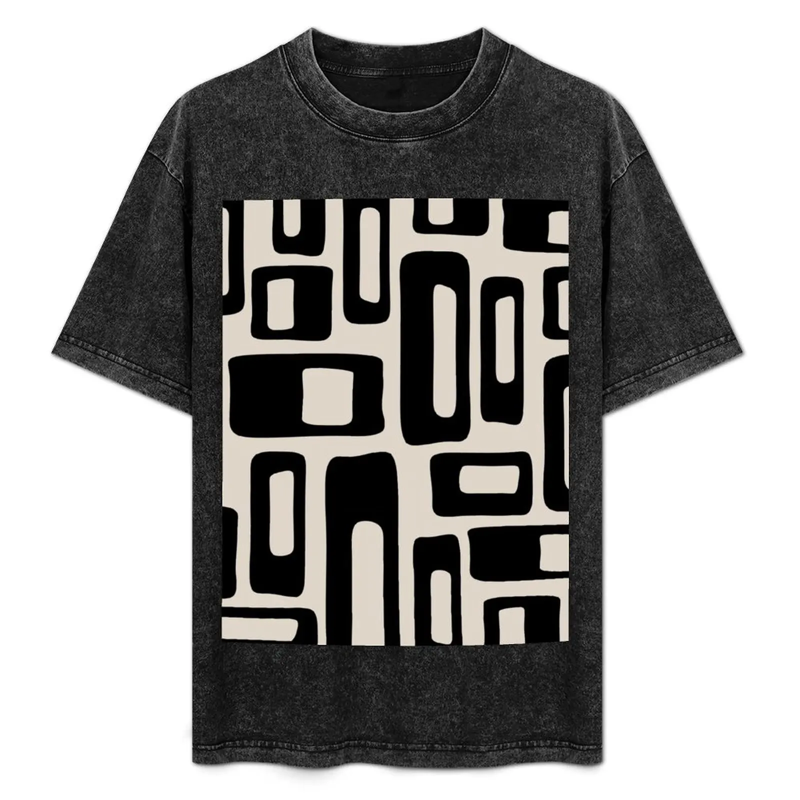 

Retro Mid Century Modern Abstract Pattern 150 T-Shirt Sweat Absorbing Sports Tee Shirt