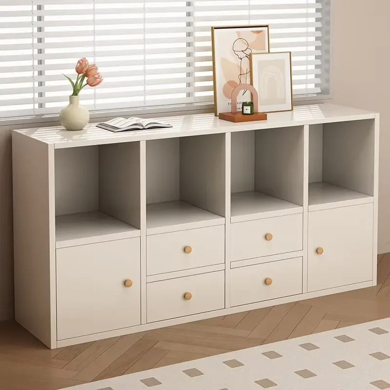 Multi-Layer Modern Living Room Storage Cabinet Doors Low Bookcase for Home Office Student Use Two Pieces Per Order-Great Bulk
