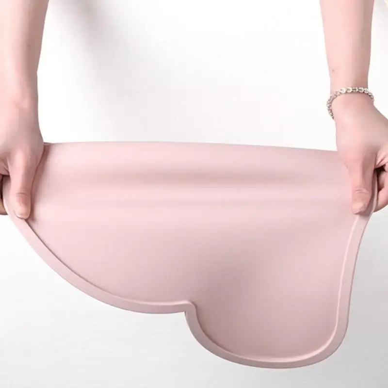 مفرش طعام للأطفال غير قابل للانزلاق من السيليكون سهل التنظيف، وسائد طعام من السيليكون، مفرش خفيف الوزن للرضع L8RB #2