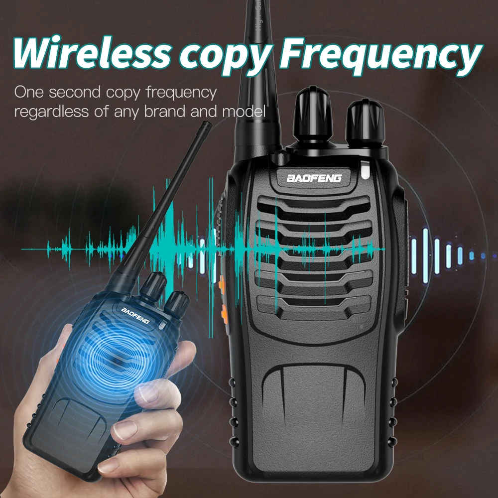 6 حزمة Baofeng 888S ترقية طويلة المدى UHF 430-440MHz راديو لاسلكي ثنائي الاتجاه 16CH جهاز إرسال واستقبال لاسلكي محمول باليد