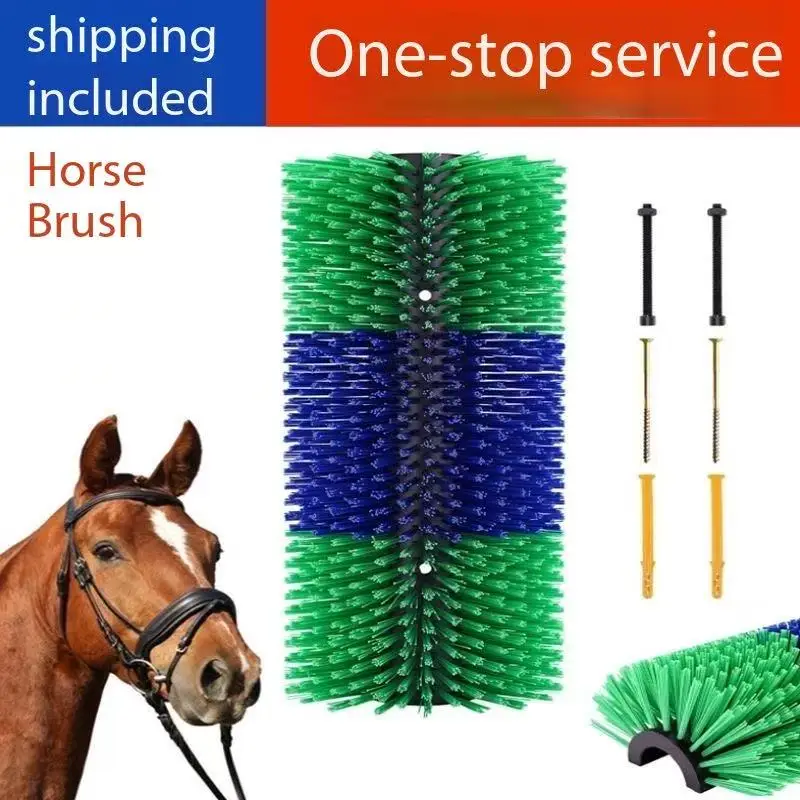 Livestock Grooming Brush Deep Massage Grooming Tool Quick-Connect System For Cow Horse Goat Sheep Itch Relief Back Scratching