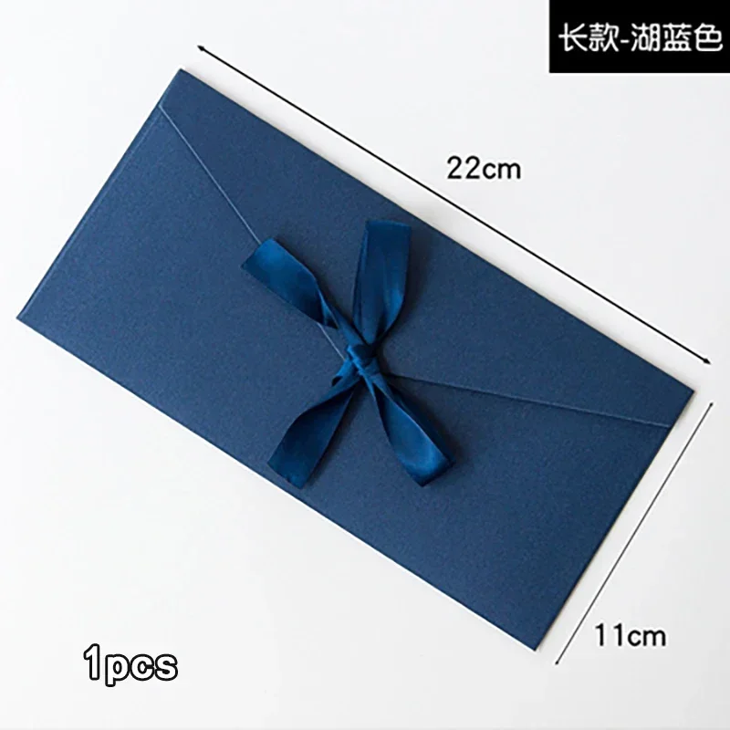 

220*108mm Retro European Style Colored Pearlescent Paper Envelope Ribbons for Wedding Invitations High-grade Business Packing