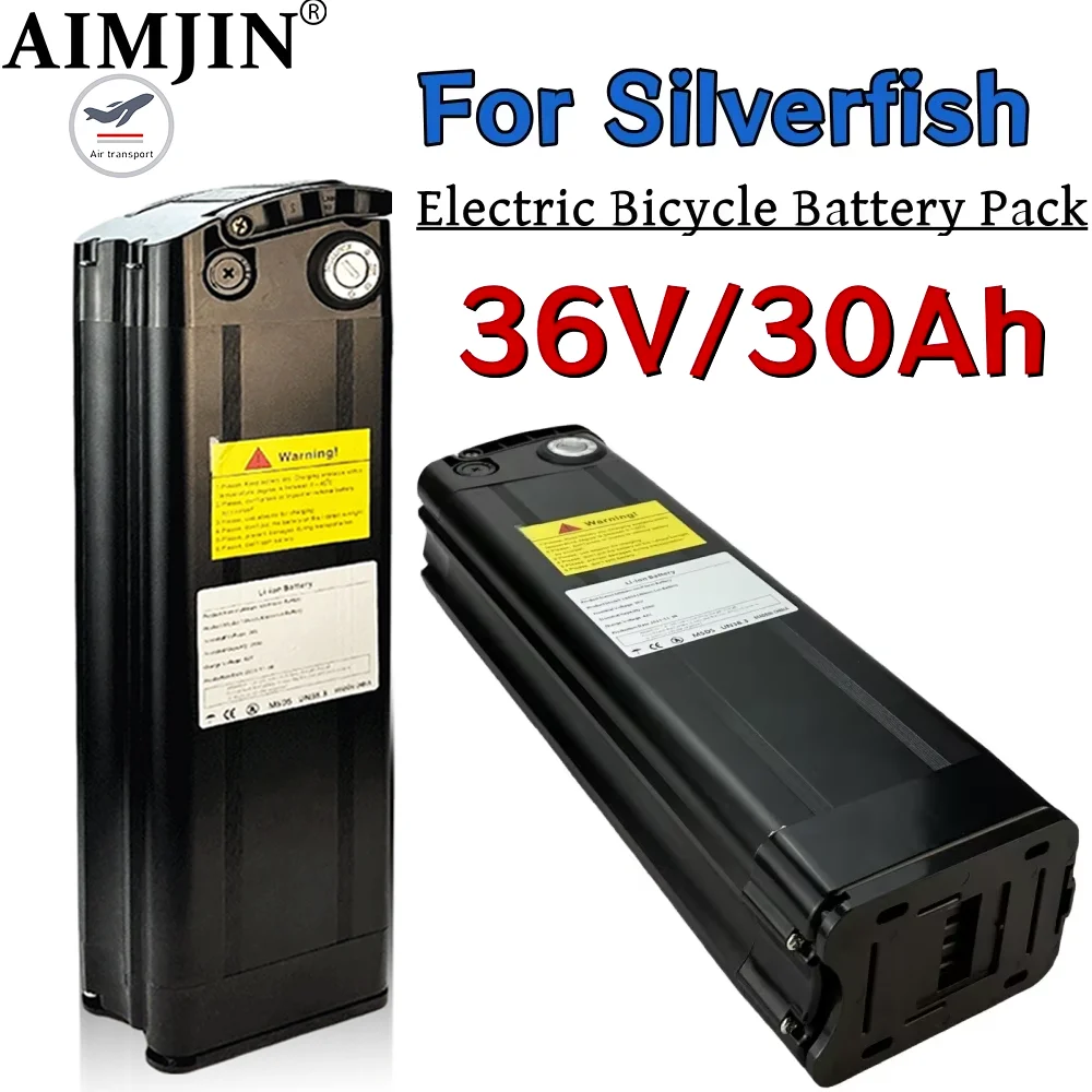 For Silver Fish New 36V 30Ah removable Lithium battery pack built-in BMS For 250W-1000W Folding E-two wheeler+ Charger