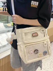 Nowe japońskie torby Kawaii Ita damskie nastolatki z liceum JK Bag duże płótno torba PVC przezroczysta torba na ramię itabag kobiety