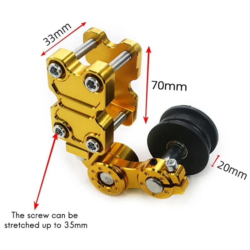 Universal Aluminum Chain Tensioner Bolt On Roller For Motorcycle