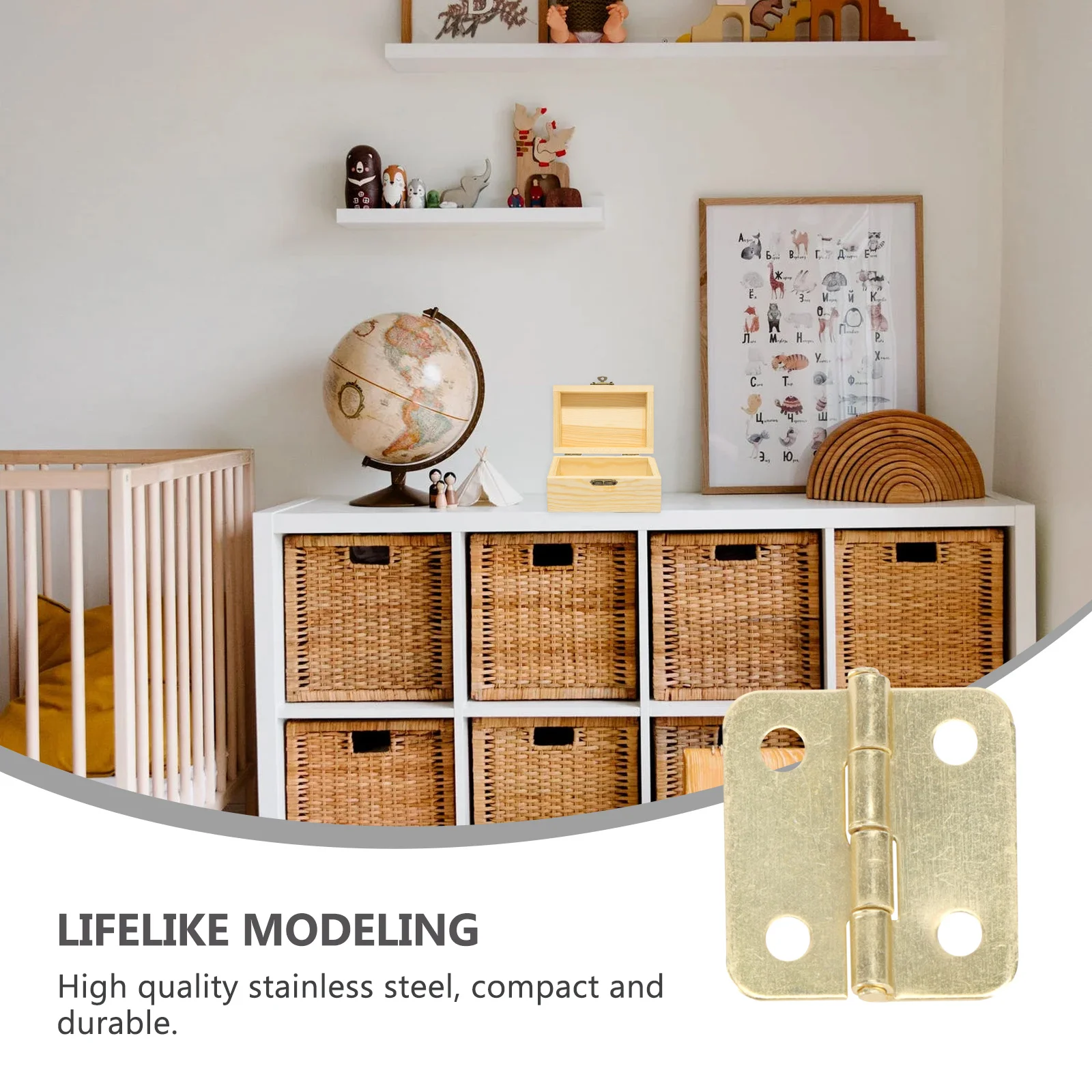 

20pcs Self Closing Spring Hinges Stainless Steel Automatic Hinge For Jewel Cases Boxes Durable Hardware Fittings