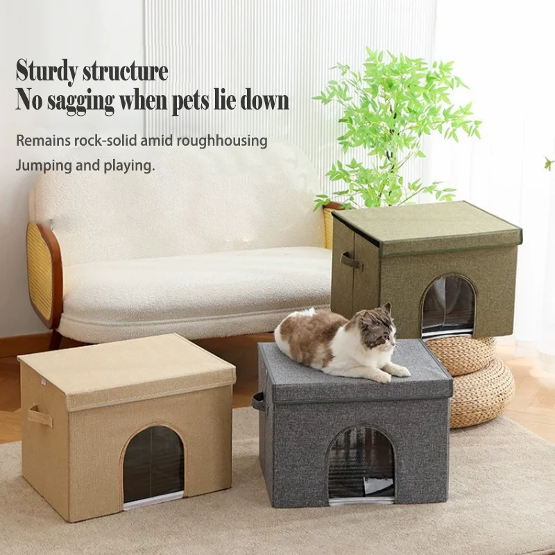 Sommer-Kühlhaus für Haustiere mit Eisbeuteltasche, faltbares Hundebett für Katzen, Kätzchen, Welpen, kleine Hunde, Indoor-Ruheplatz, Nestmatte