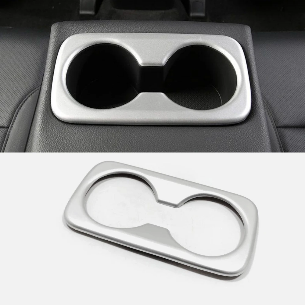 

ABS Chrome Car Rear water cup frame Grid Cover Trim Sticker Styling For Hyundai Tucson NX4 2021 2022 2023 Internal Accessories