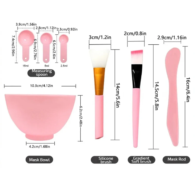 Facial Brush Mask Bowl Spoon Set Mask Brush Bar Beauty Tools Mixing Tools Skin Care Makeup Supplies Woman Facial Tools