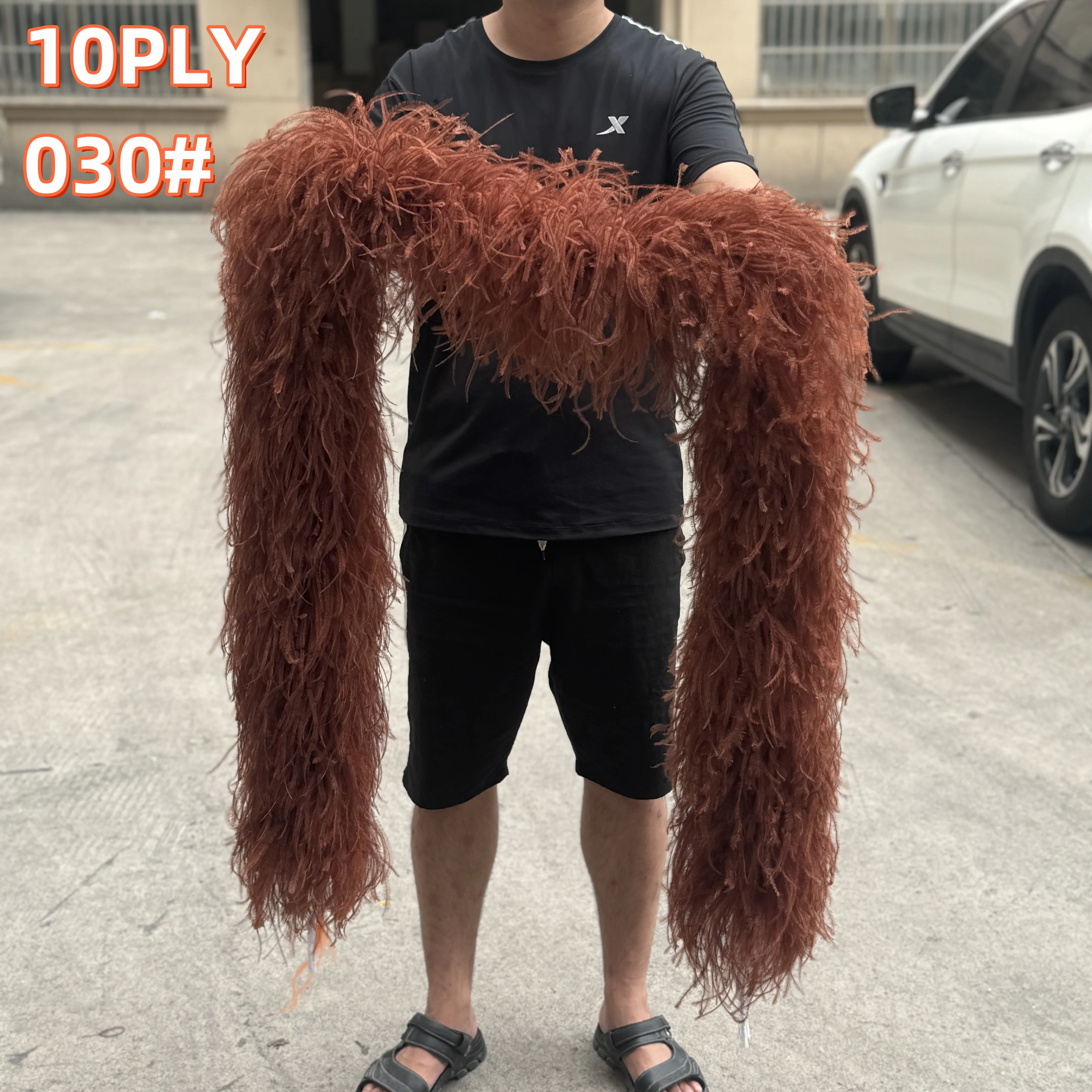 3 6 10 15 20PLY Fluffy Boa Natural Ostrich Feathers boa trim 2 Meters Costume Carnival Dress Sewing Accessory Decoration pluma