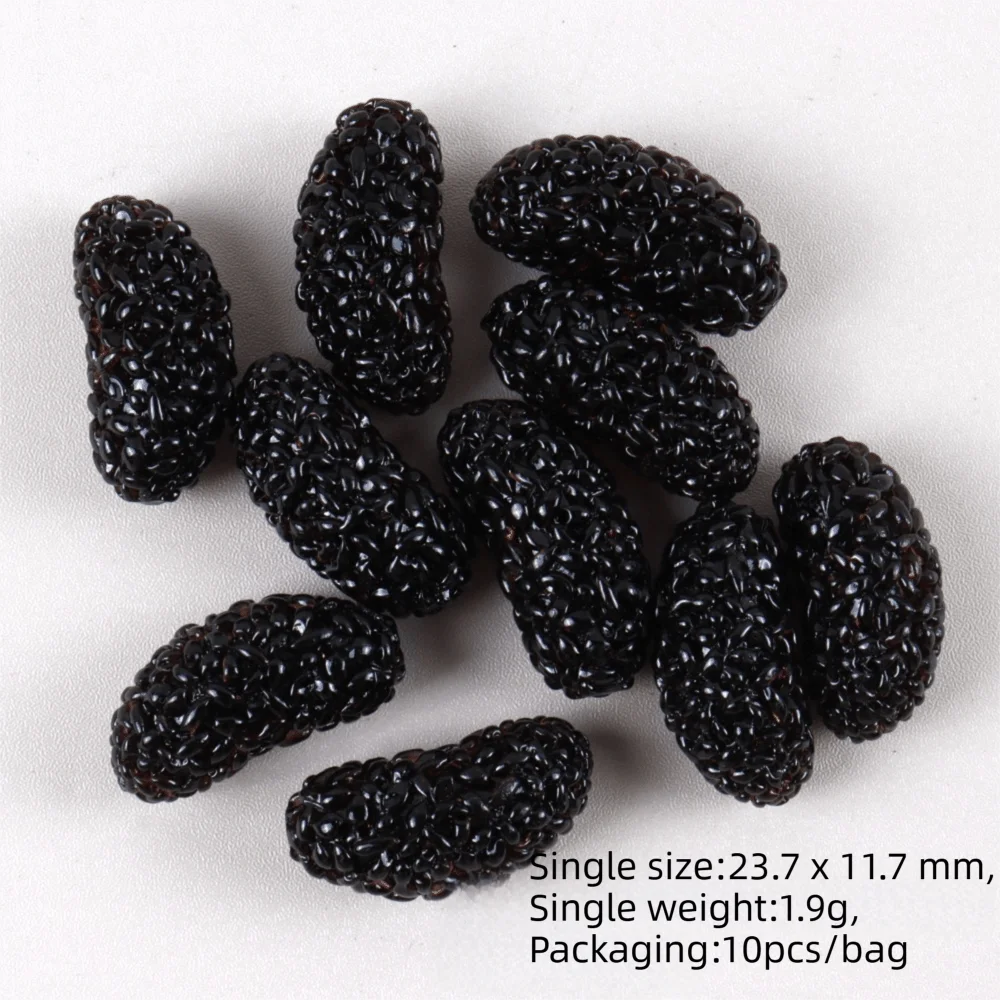 Not Hole Beads Fruit Necklace Accessories Stackable Blueberries Fruit Beaded accessories Handmade Vintage for Not Hole