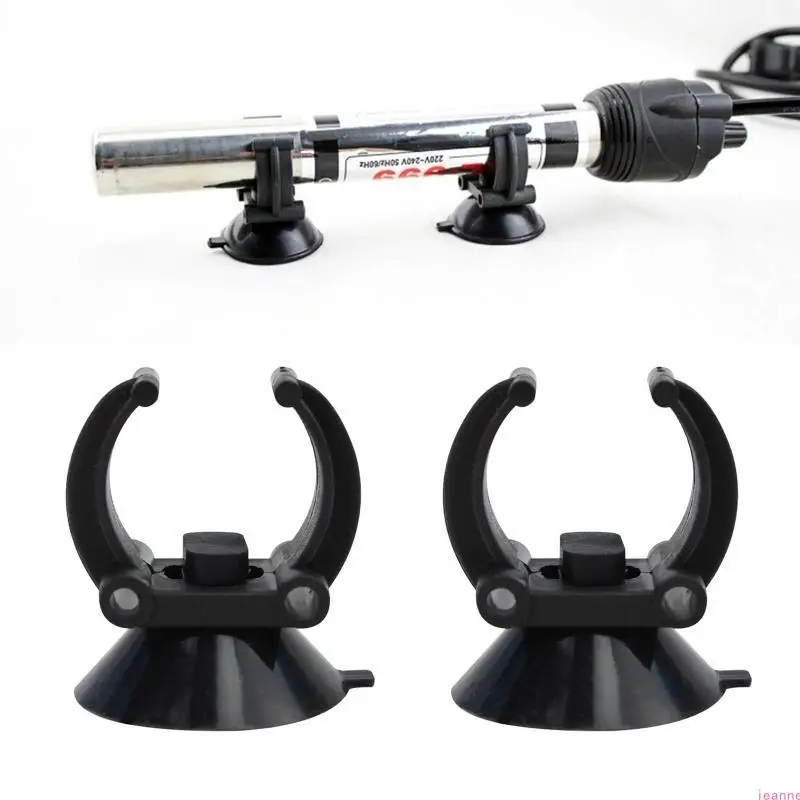 Ventosa para acuario con Clip, soportes calefactores, abrazaderas para peces, accesorios para tanques