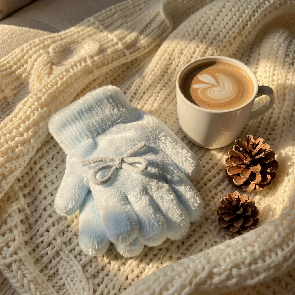 Cold Resistant Gloves Cold Resistant Warm Winter Gloves Knitted Plush Gloves Knitted For School Winter Clothing Winter