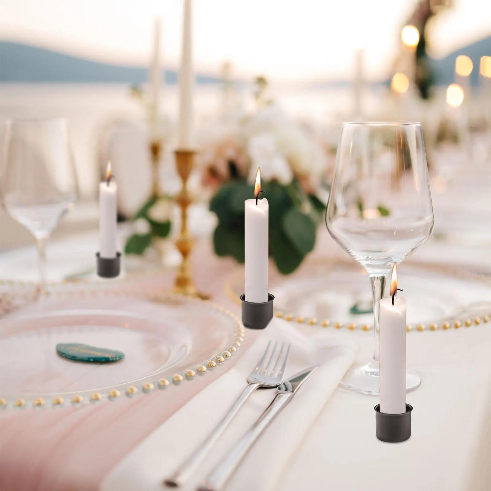 

10Pcs Metal Cups Solid Color Containers Prevent Wax Dripping Ideal for Aromatherapy and Event Decorations