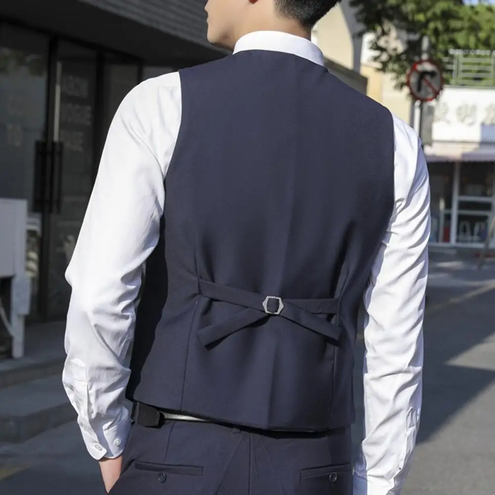 

Приталенный мужской жилет, тонкие жилеты на пуговицах, куртка, костюм, пальто, серый цельный без рукавов, деловой мужской жилет Colete Masculino