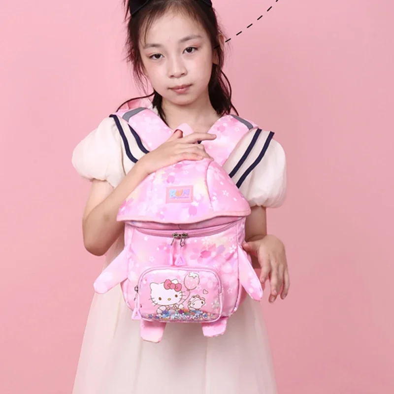 حقيبة ظهر هالو كيتي للأطفال حقيبة جديدة كارتونية مقاومة للماء سينامورول كاواي كارتون كورومي شخصية أنيمي ذات سعة كبيرة