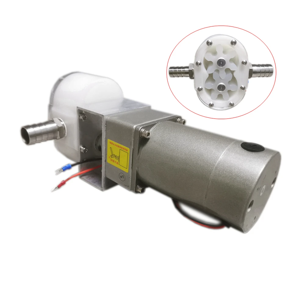 Self Suction Gear Pump with 12V Motor Honey Filling Machine Honey Pump Resin Lotion Viscous Liquid Filling Pump Transfer Pump