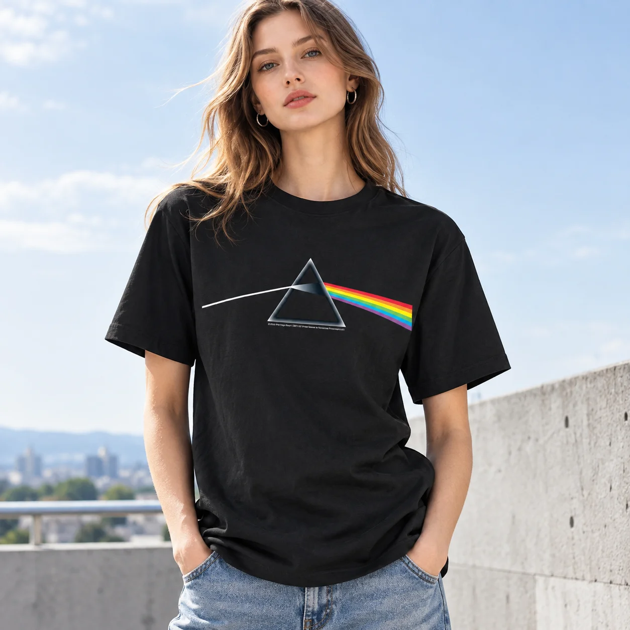 Pink Floyd Dark Side of The Moon Album Graphic Print Men's and Women's Loose Short Sleeved T-shirt Casual Luxury Clothing 2026