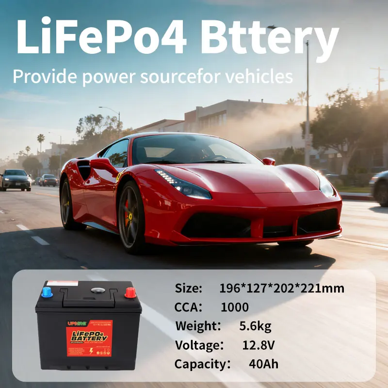 Wholesale Yauneidak 12.8V 40Ah 1000CCA 4000 Cycles For Car Automotive RV Boat UPS LiFePO4 Lithium Battery