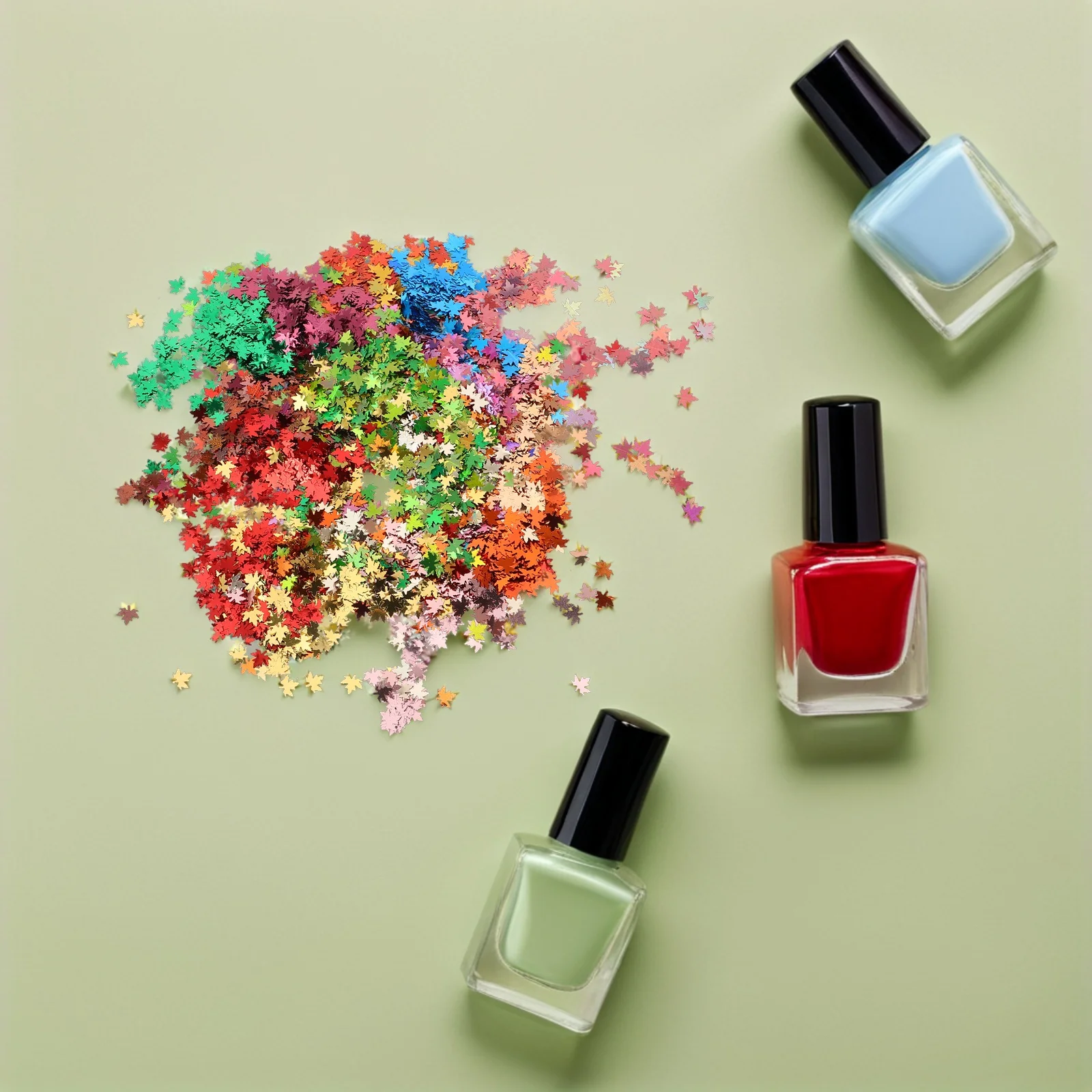 

3 Boxes Maple Leaf Nail Sequins Fall Glitter Manicure Art Decor Thanksgiving Autumn Nail Charms for Women DIY Design