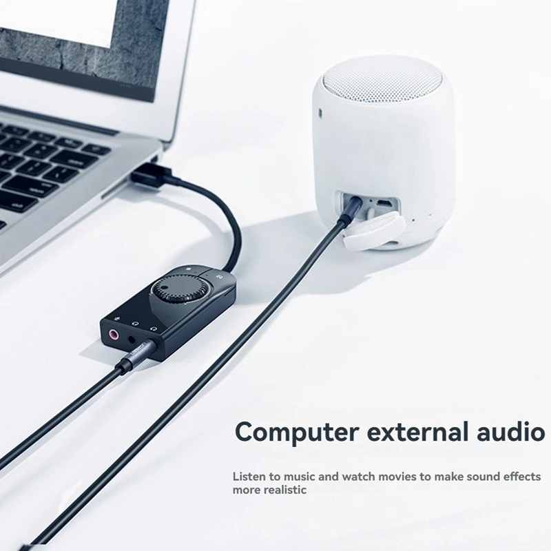 Sound Card USB Audio Interface External 3.5Mm Microphone Audio Adapter Soundcard For PC Headphone USB Sound Adapter