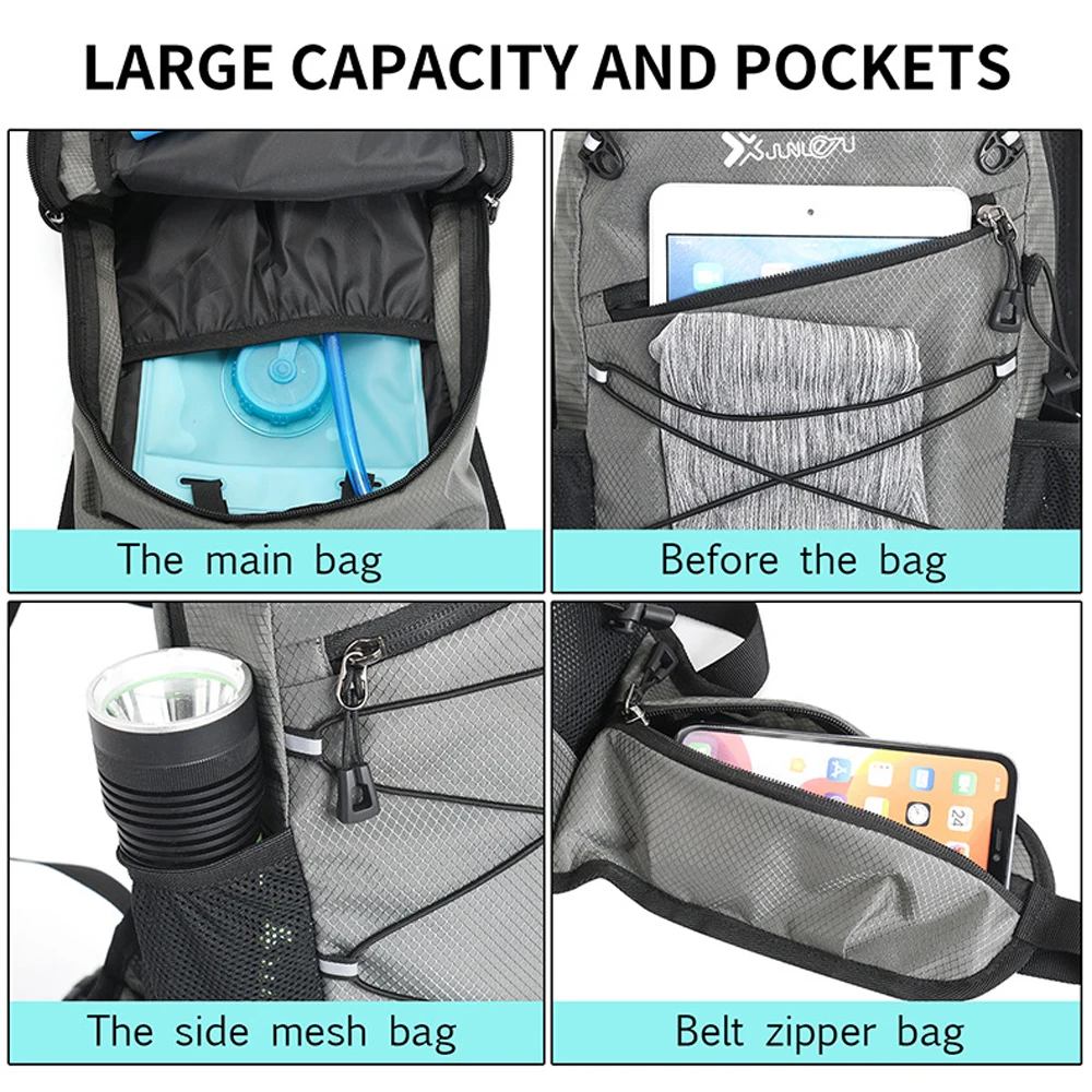 عبوة ترطيب خفيفة الوزن مع مثانة مائية، حقيبة ظهر رياضية للمياه للمهرجانات والمشي لمسافات طويلة والجري وركوب الدراجات والمزيد، 1 لتر، 2 لتر #5