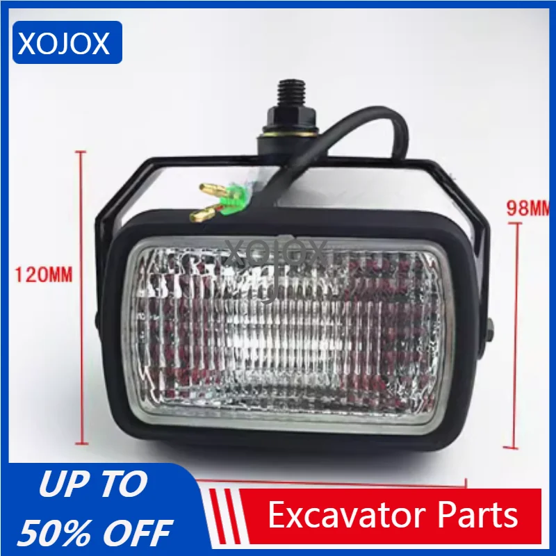 XOJOX Excavator Parts Excavator Boom Cab Roof Light Cover Work Headlight For PC For DN For XCMG For LIUGONG For SK