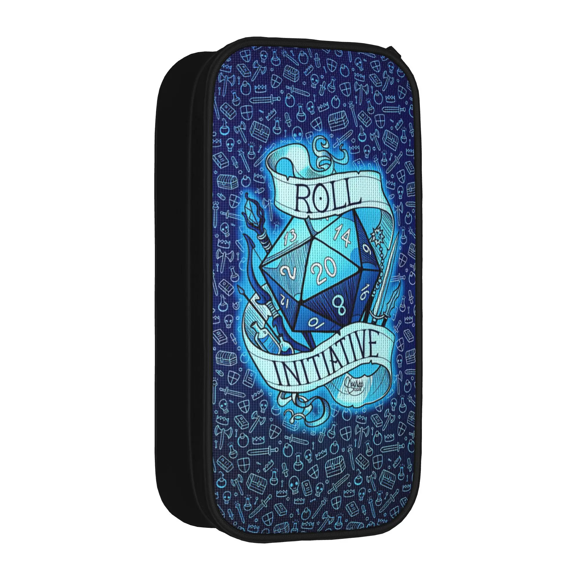 Aesthetic Pencil Case Dungeon Dragon DND Pencil Box  Back To School Pencil Cases Girls Boys Canvas Graphic Stationery Organizer
