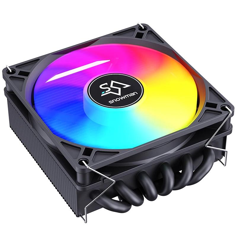 6 Heatpipes CPU Cooler Fan ARGB Low Profile Radiator Low Fan Noise Ultra Slim Ventilador 4Pin PWM Computer Game MC45-6