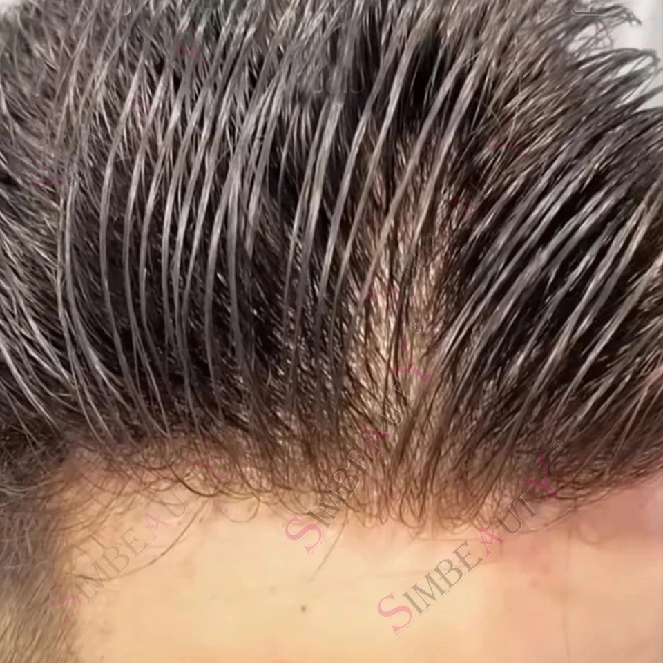 

Светлый блонд # Невидимый ультратонкий мужской парик (система замещения волос) 0.02 мм, натуральный цвет, 80% плотность, серый, из волос Реми # Система V-образного плетения из 210 прядей натуральных волос