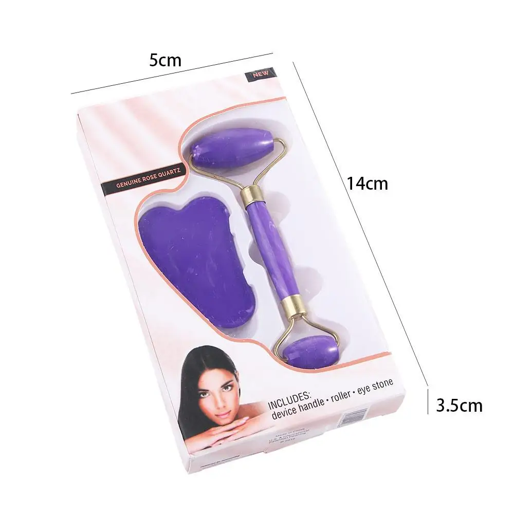 Eye Detox Slimming Neck Skin Care Face Lift Anti-Aging Guasha Board Facial Massager Roller Massager Double Head Roller