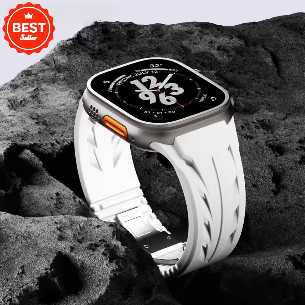 الرياضة سيليكون ل أبل الترا 2 49 مللي متر حزام رجل سوار Iwatch سلسلة 10 9 8 7 Se 4 5 6 44 مللي متر 45 مللي متر 46 مللي متر 316L الصلب مشبك