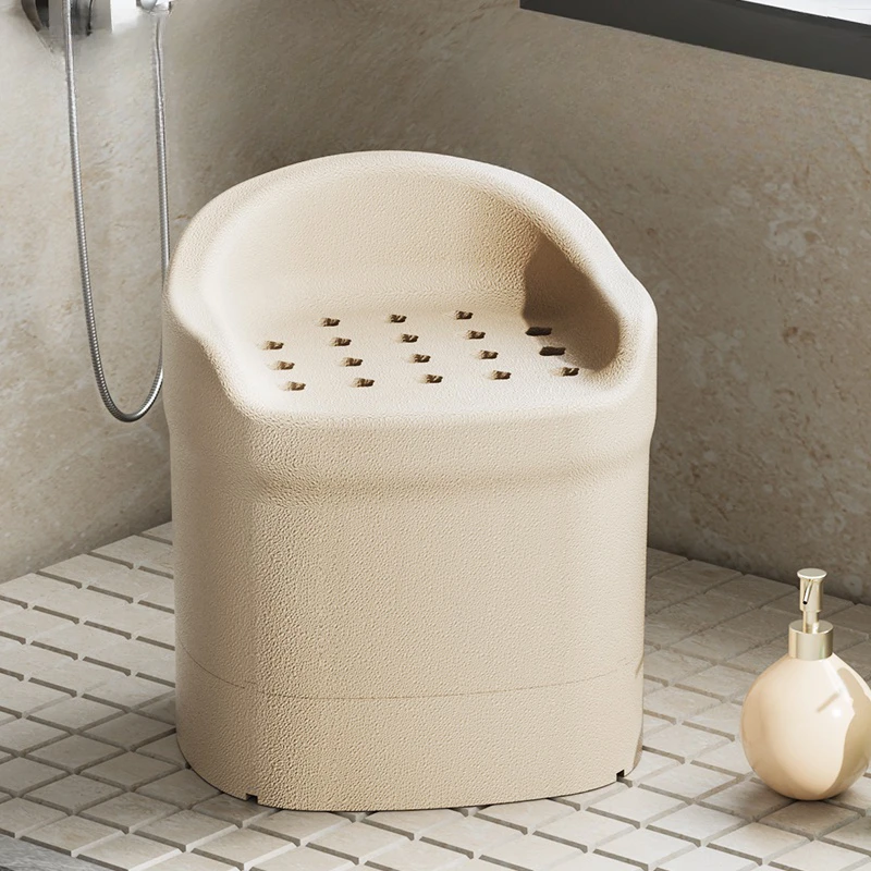 

EPP Bathroom Chair with Drainage Hole Stable Bath Seat for Seniors Non-Slip Shower Chair for Pregnant Women Removable Stool