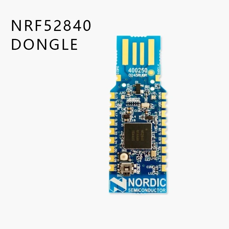 nRF52840 USB Dongle، متوافق مع توصيل nRF لسطح المكتب، بلوتوث 5.4/شبكة/خيط/زيجبي، لوحة تطوير nRF52840