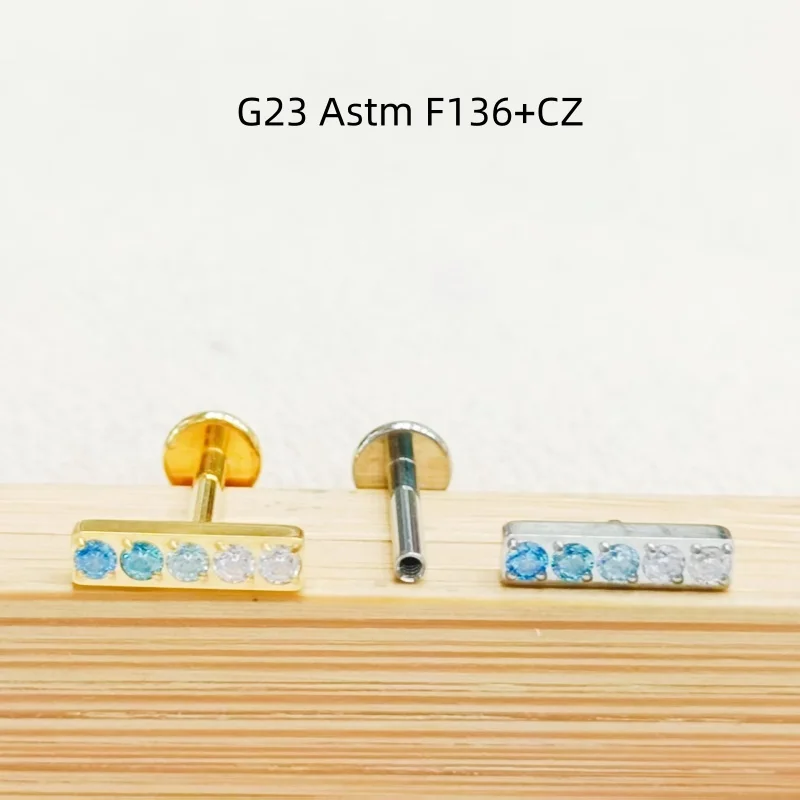 

10 шт., украшения для тела, 16 г, G23, титан, CZ, губная серьга, штанга для ушей, спираль для козелка, ладья, штанги, шпильки, пирсинг, ювелирные изделия, новинка