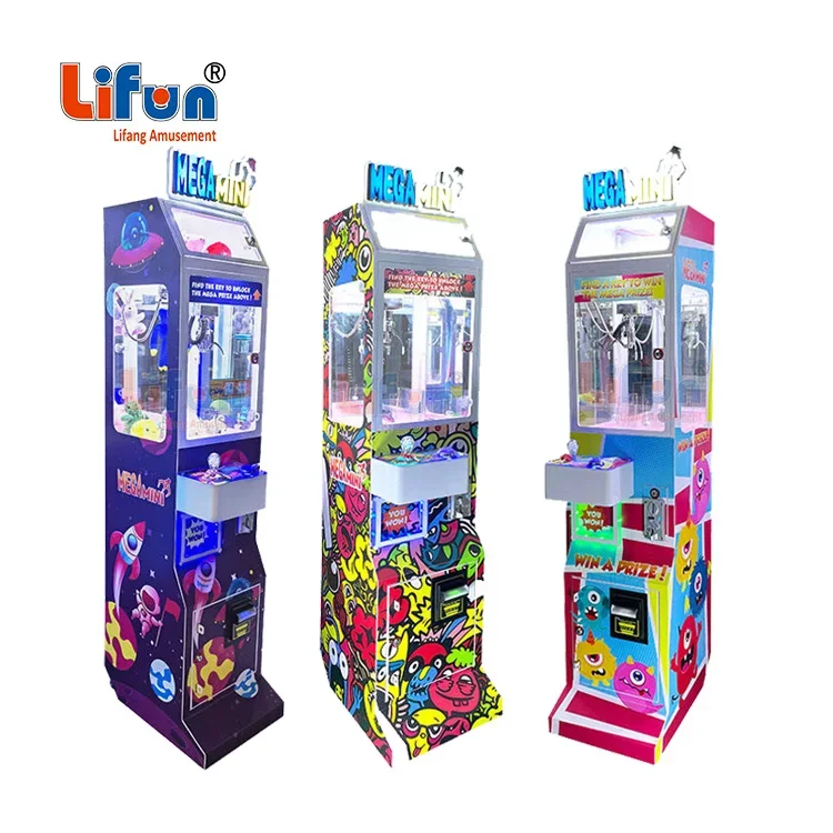 Lifun Customized Small Mini Mega Rent Claw Machine Toy Prize Vending Doll Crane Game Machine With Bill Acceptor